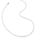 Monica Vinader 14kt white gold paperclip chain necklace - Silver