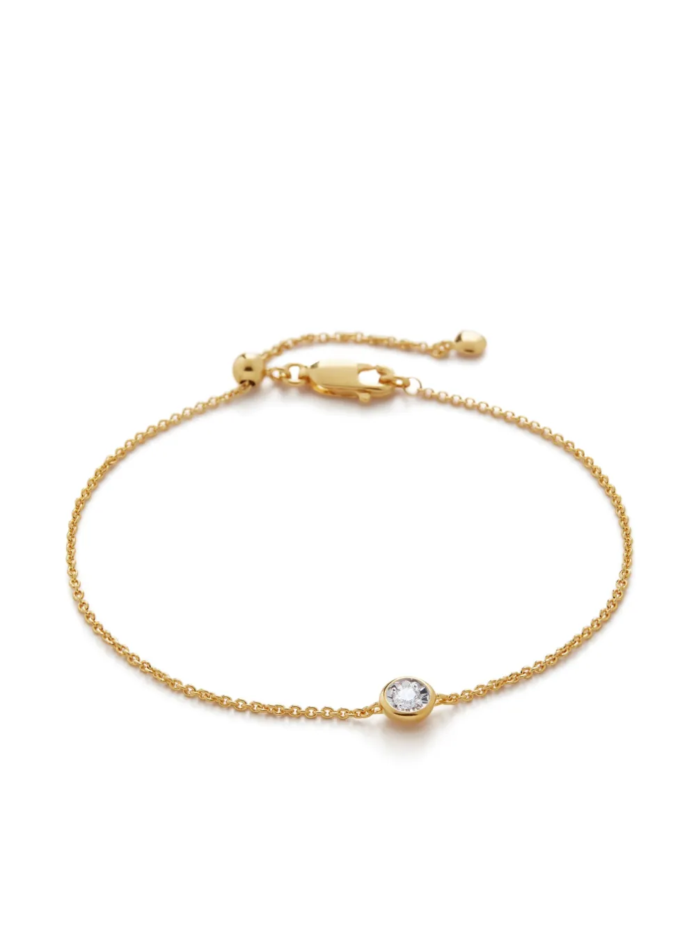 Monica Vinader Bracciale solitario con diamanti - Oro