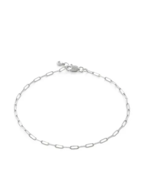 Monica Vinader pulsera Paperclip en oro blanco de 14kt