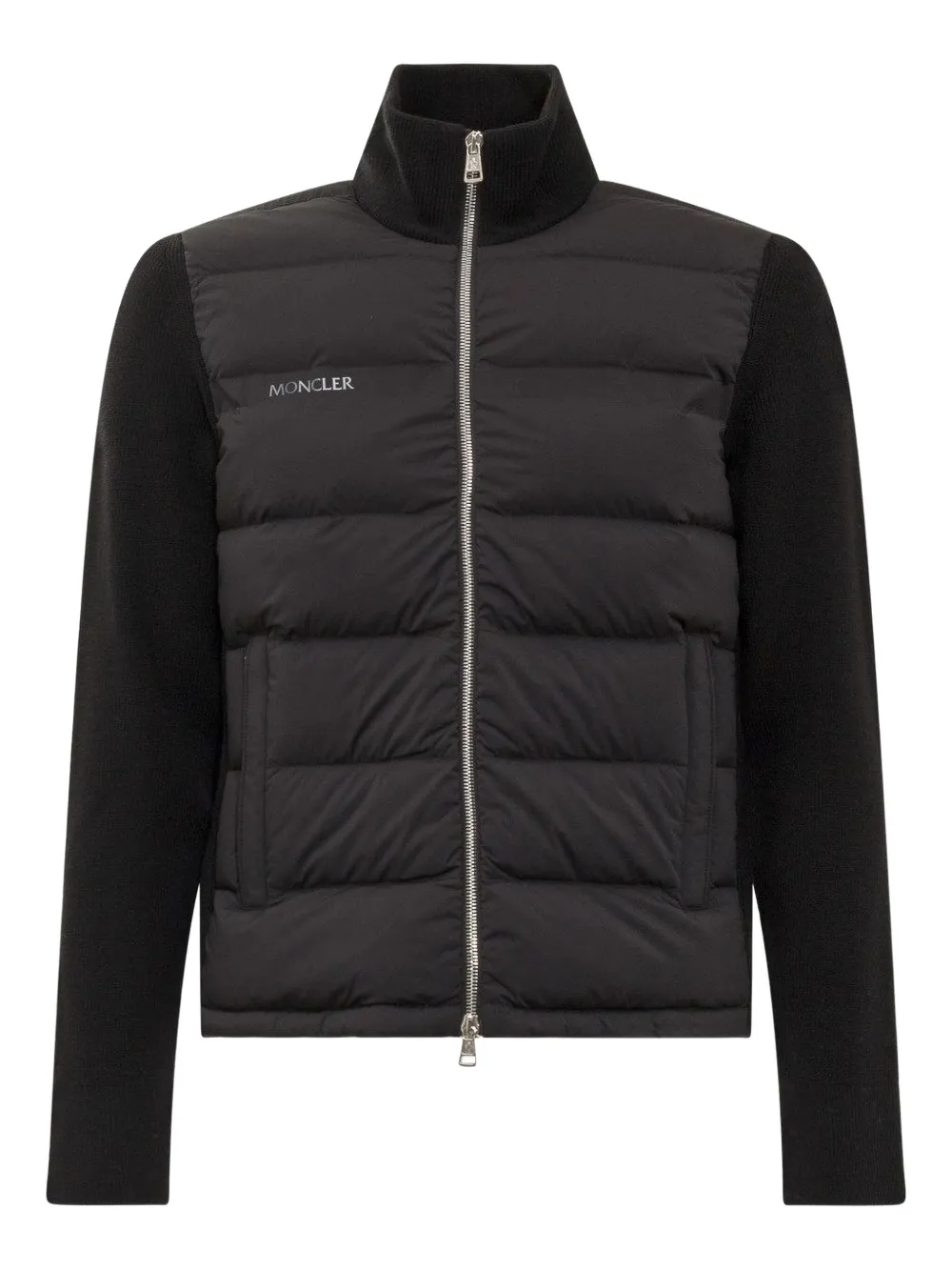 Moncler Grenoble Jack met vlakken Zwart