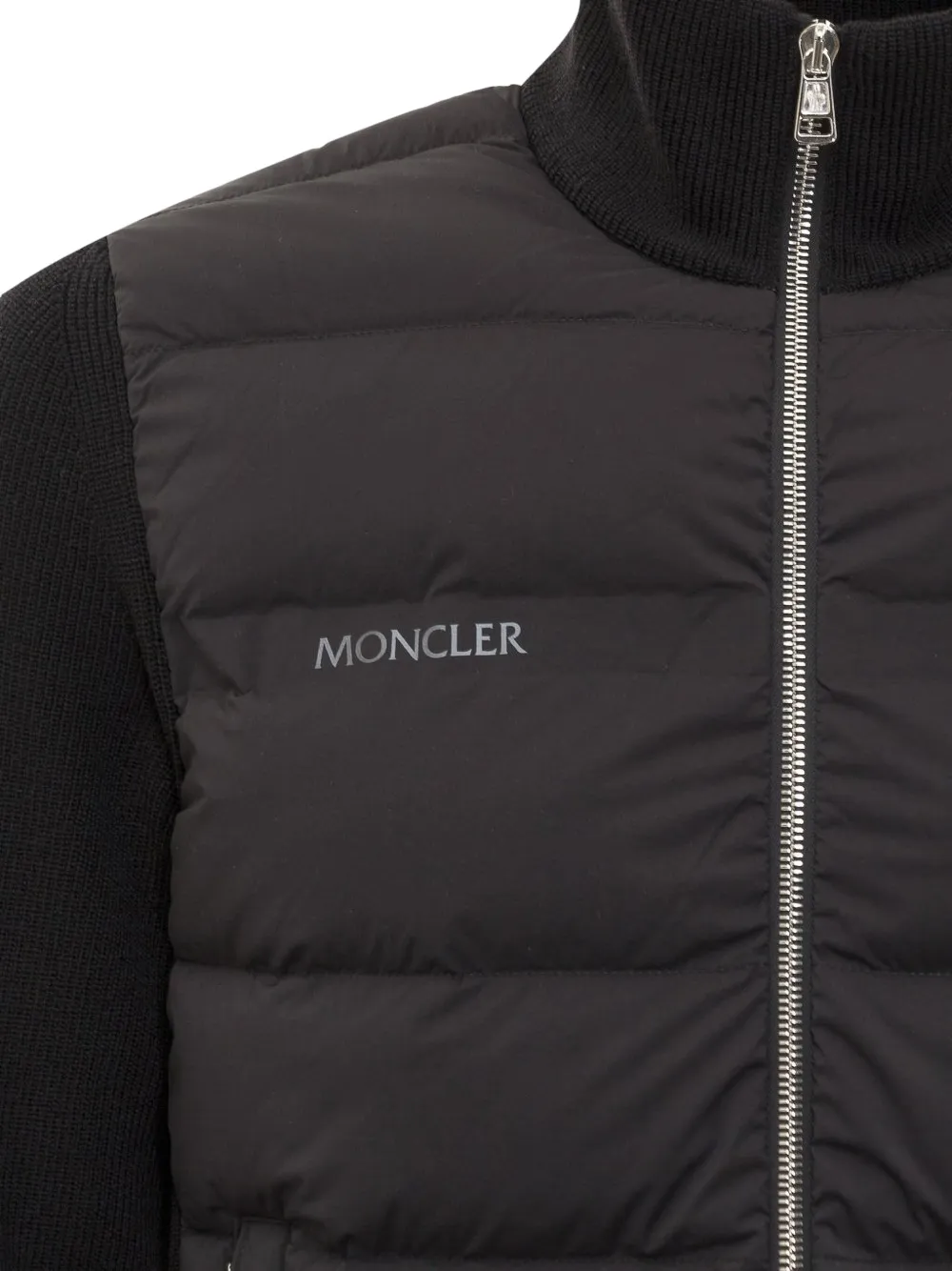 Moncler Grenoble Jack met vlakken Zwart