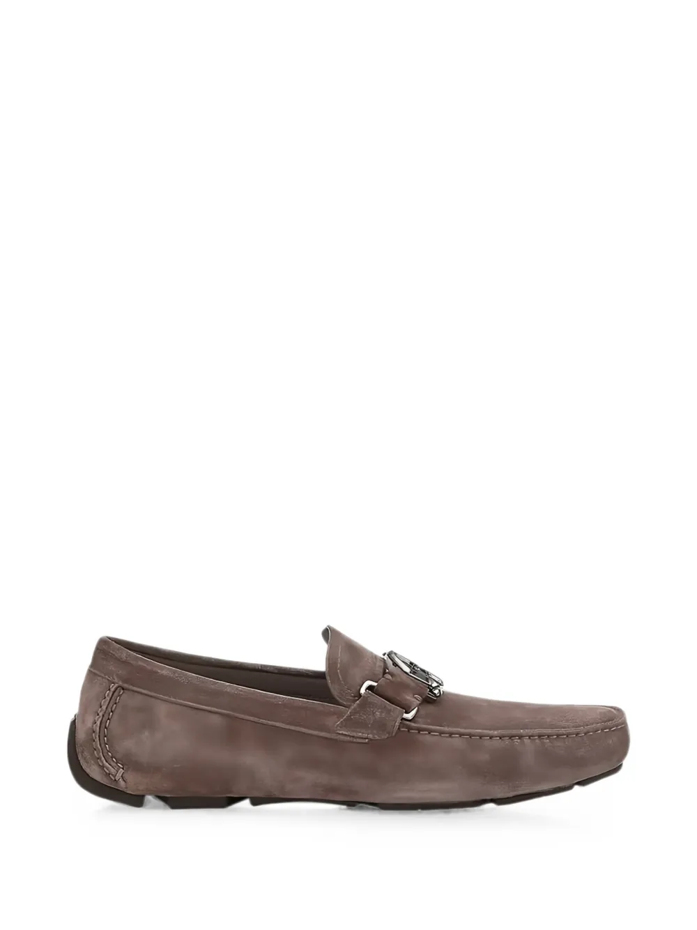 Ferragamo suede loafers - Braun