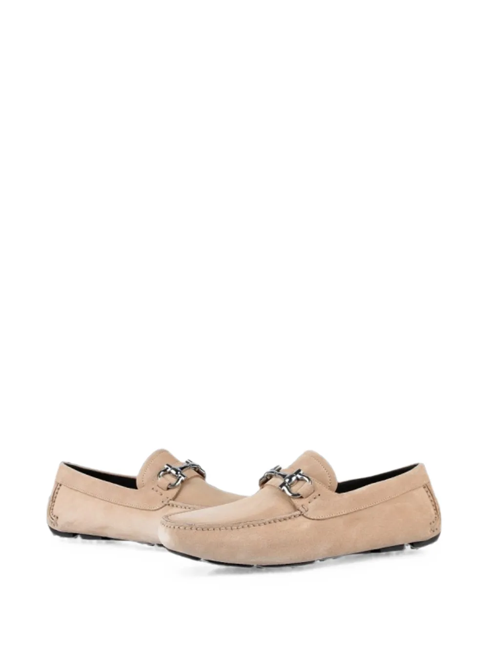 Ferragamo Parigi Eco suede driving loafers Beige