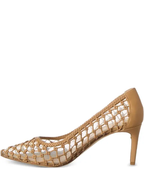 Ferragamo 70mm Ilary woven mesh pumps