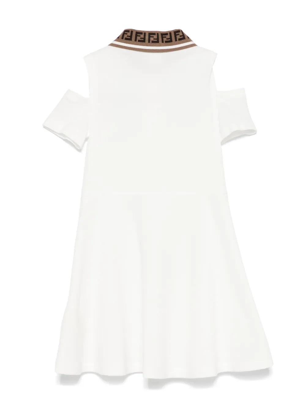 Fendi Kids Piqué jurk Wit