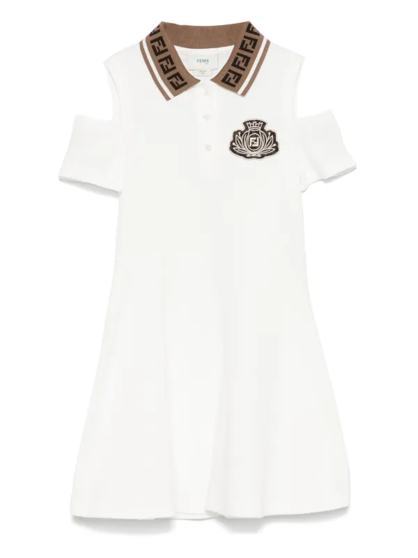 Fendi ホワイト ワンピース 90cm 18M Fendi Kids ピケ ワンピース | ホワイト | FARFETCH JP