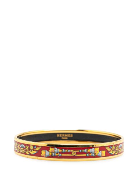 Hermes 20th Century Narrow Enamel Cloisonne Bangle 65 costume bracelet Women