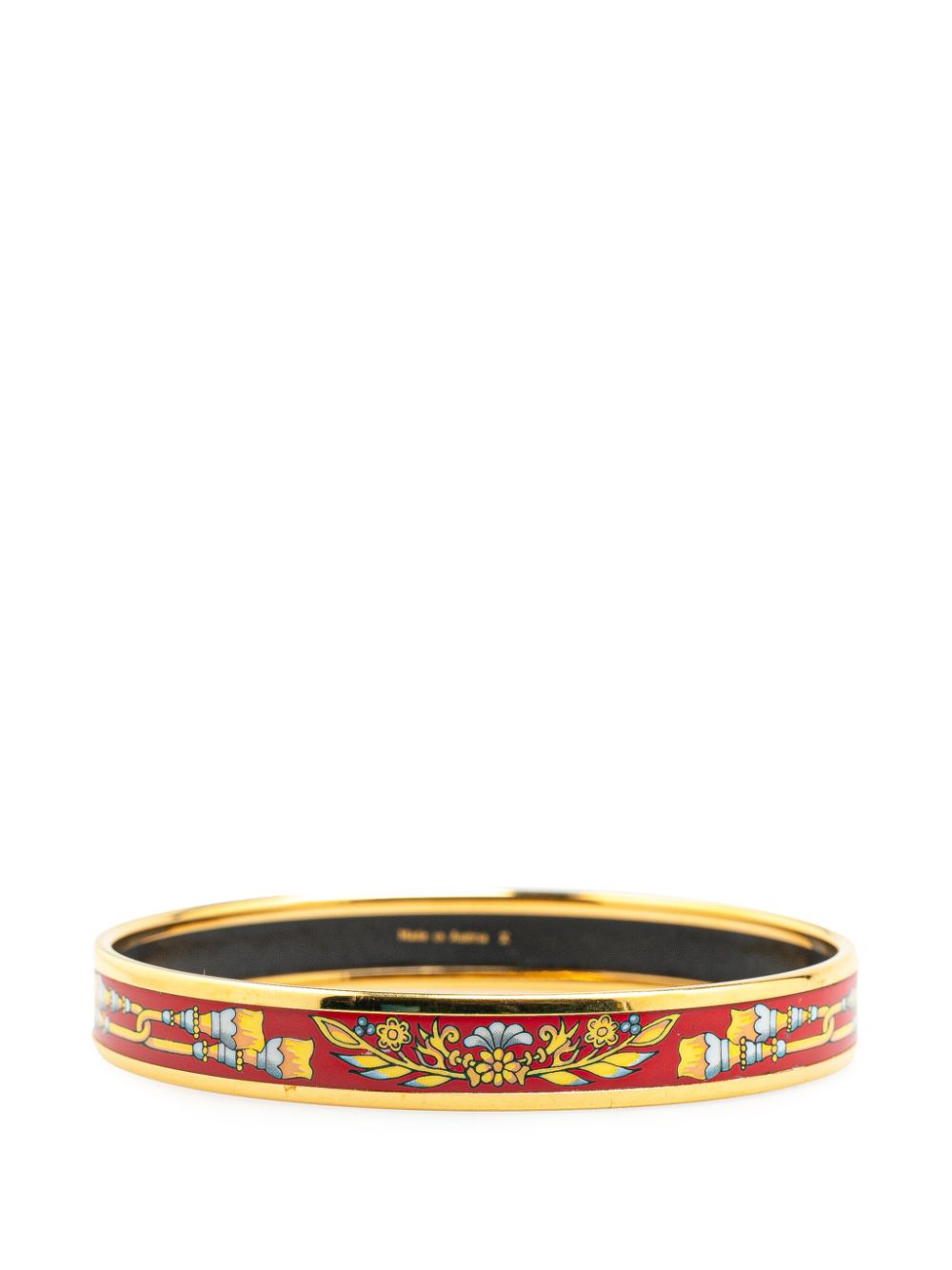 Hermes 20th Century Narrow Enamel Cloisonne Bangle 65 costume bracelet Women