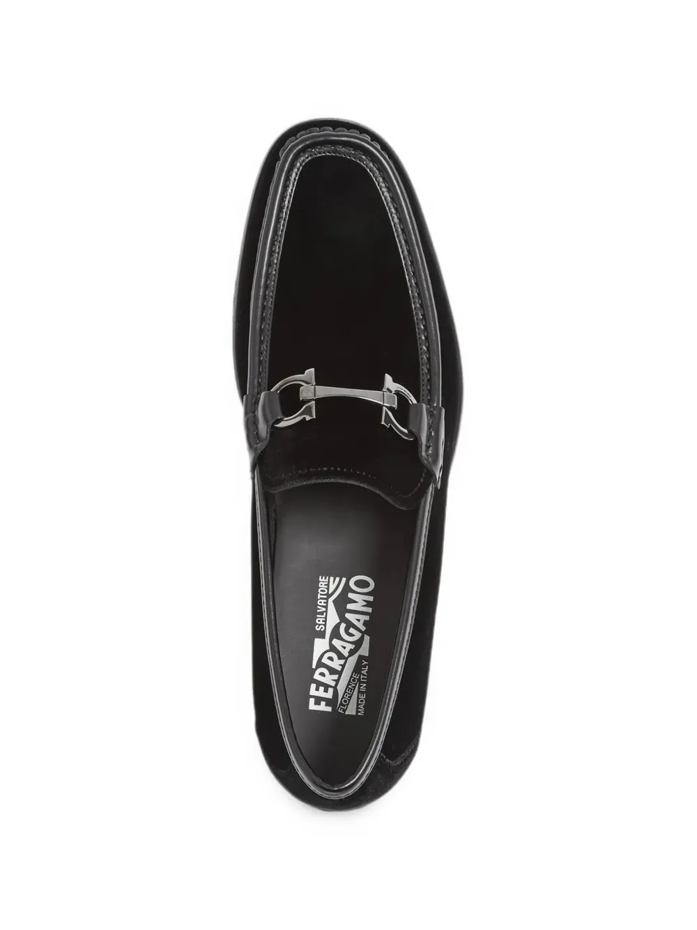 Ferragamo Grandioso Gancini-plaque loafers Zwart