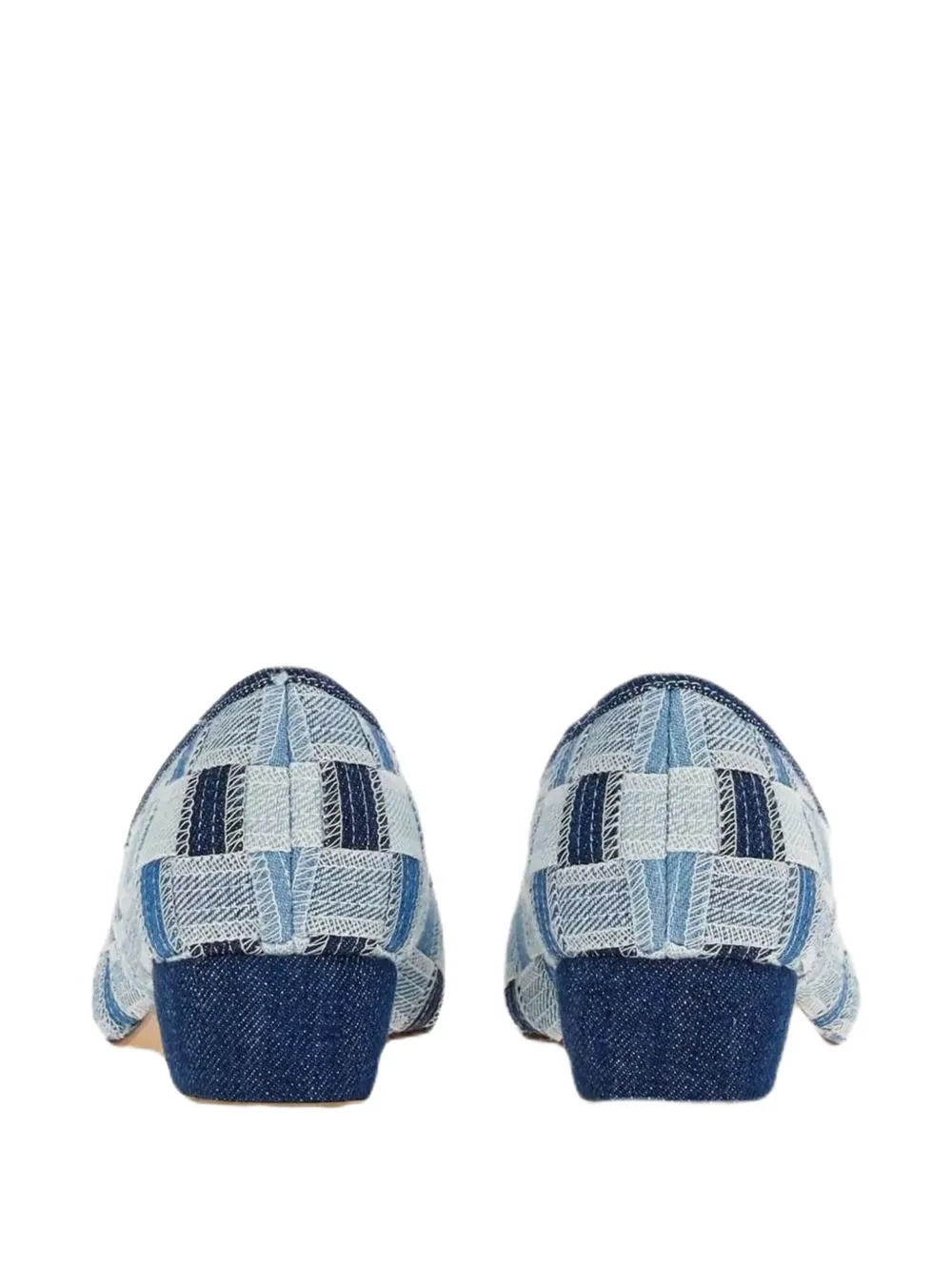Ferragamo Varina Denim Pump Denim Intr Ls-intrecc In Blue