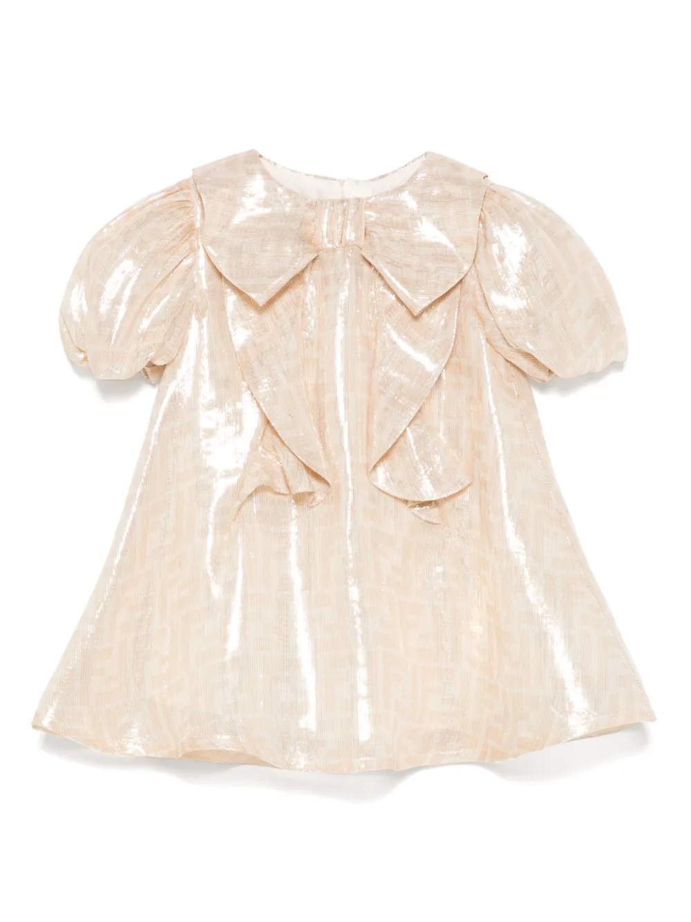 Fendi Kids Jurk met lamé-effect Goud