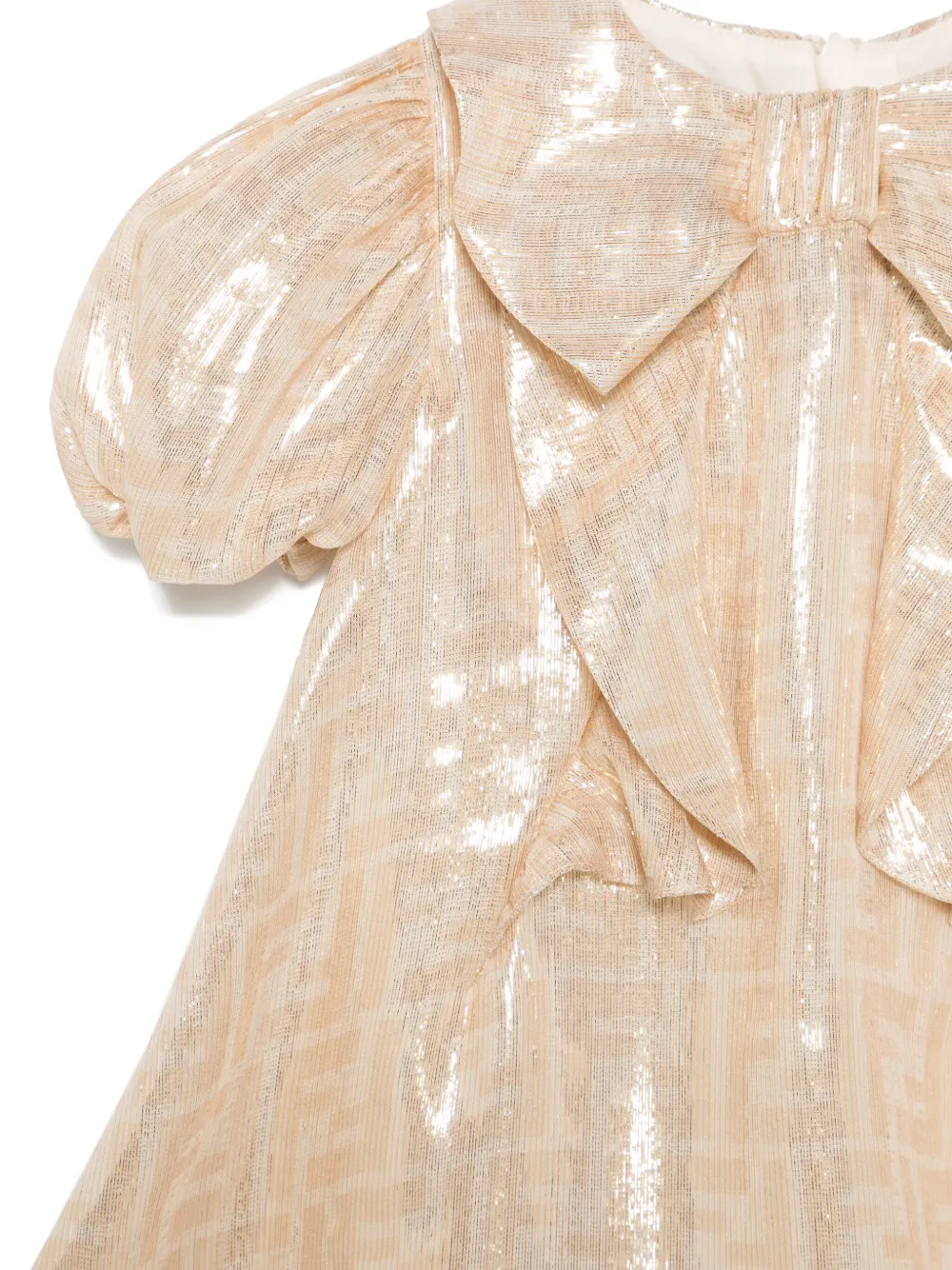 Fendi Kids Jurk met lamé-effect Goud