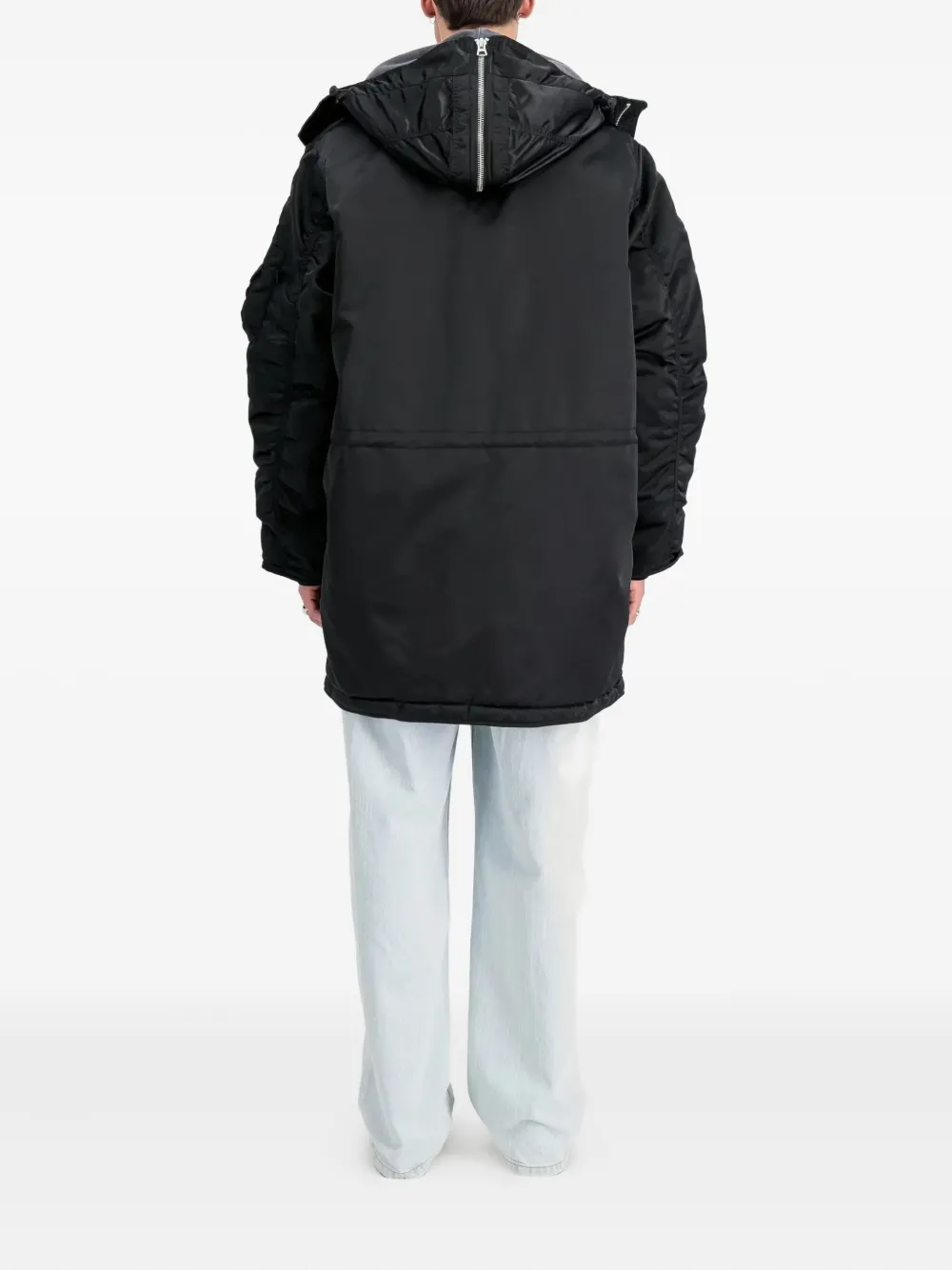 Alpha Industries Gewatteerde jas met capuchon Zwart