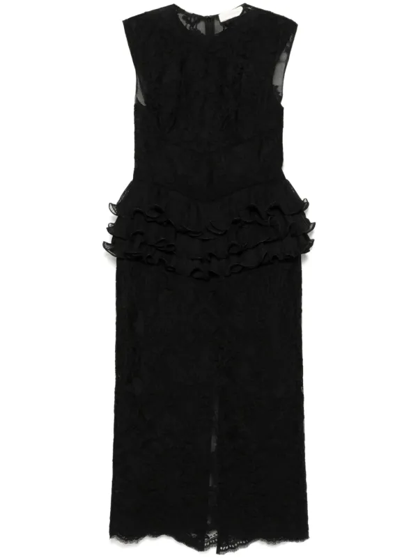 ZIMMERMANN Crush Lace Frill Dress | Black | FARFETCH ZIMMERMANN Crush Lace Frill Dress | Black | FARFETCH