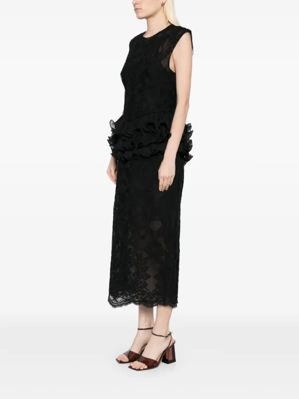 weil cotton lace maxi dress Marchesa Notte Lace Midi Dress