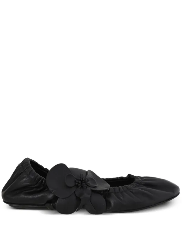 送料関税込★ZIMMERMANN★オーキッドフローラルフラットシューズ ZIMMERMANN Orchid フラットシューズ | ニュートラル | FARFETCH JP