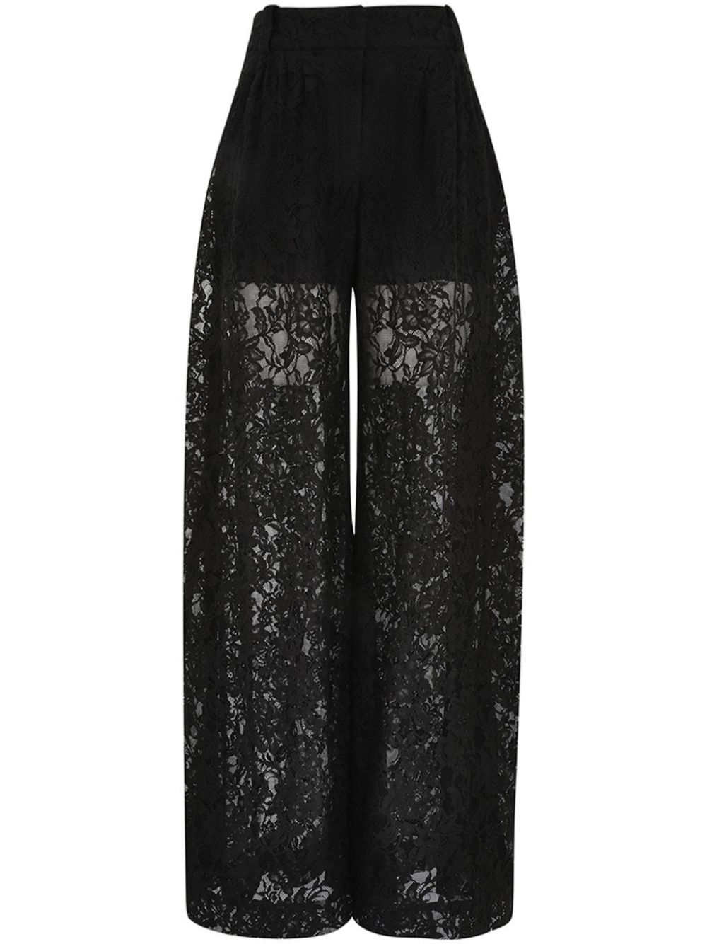 belted lace trousers