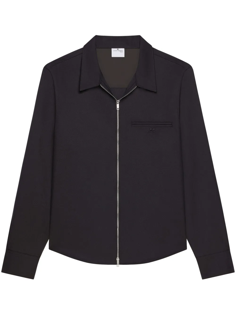Courrèges camisa de sarga con cierre | negro | Image 1