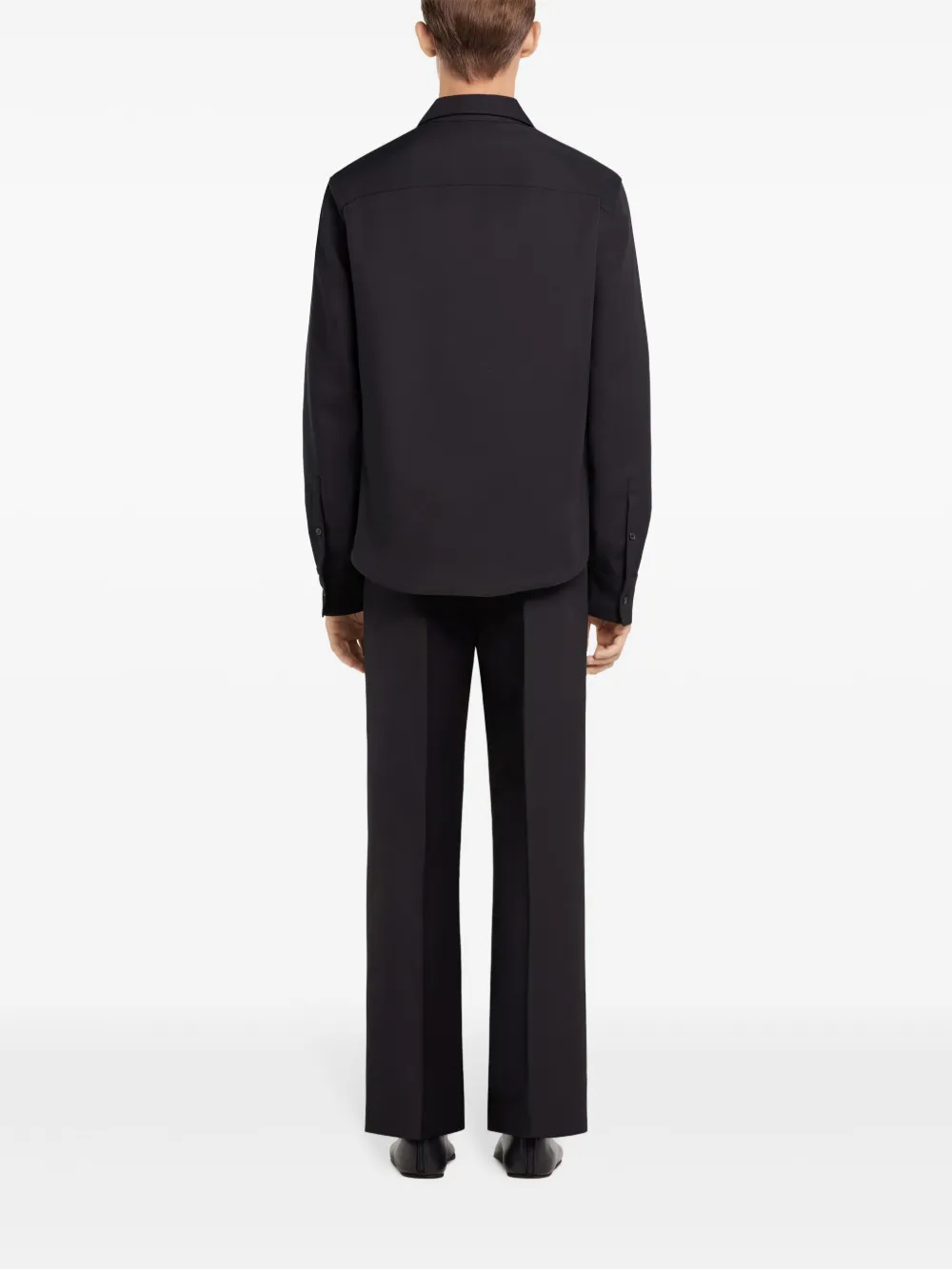 Courrèges Twill overhemd met rits Zwart
