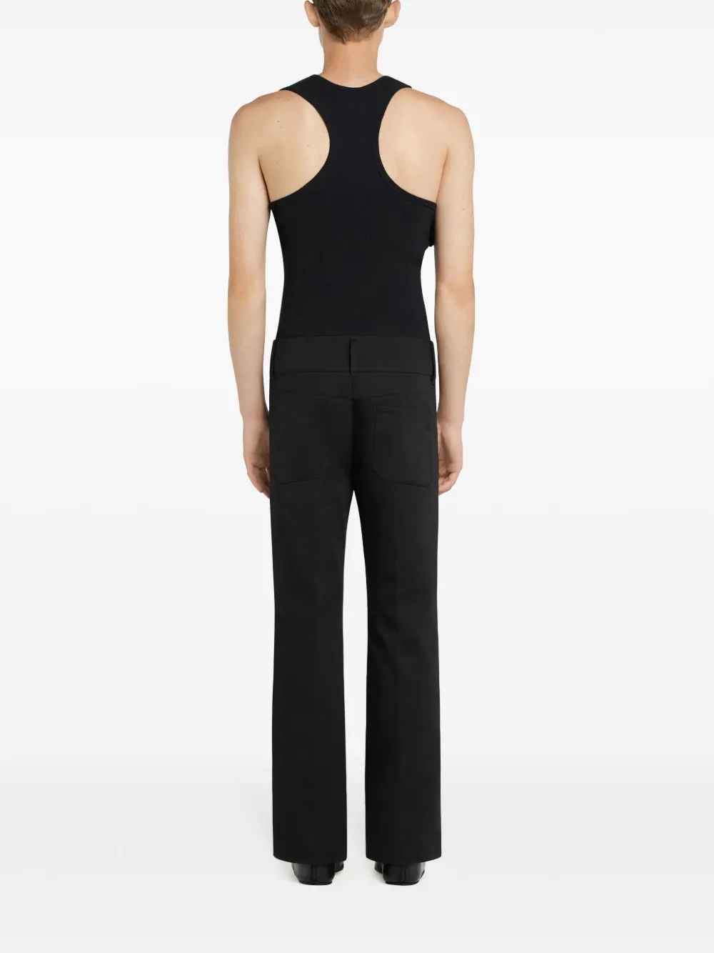 Courrèges Black Zipped Tank Top In Black