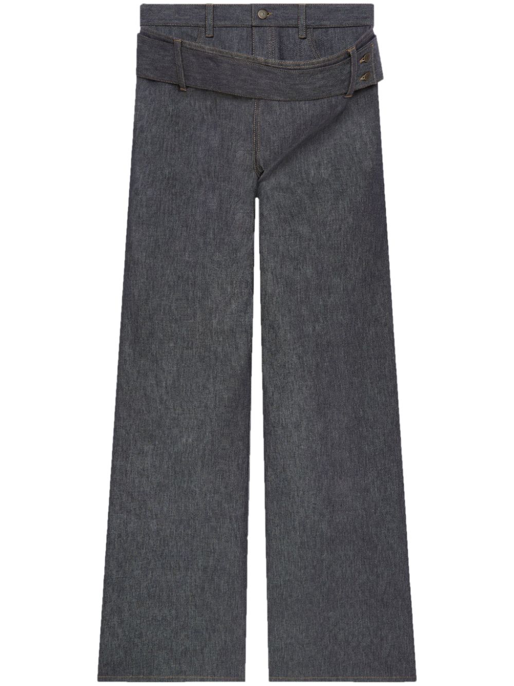 Courrèges double belted jeans - Grey