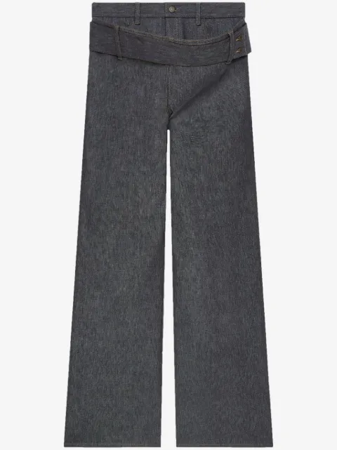 Courrèges jean à taille ceinturée