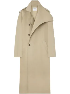 【美品】Courrèges クレージュ　ダブルブレスト カシミヤ入りロングコート Merfirge]カシミヤ & ウール チェスターコート ダブルチェスター