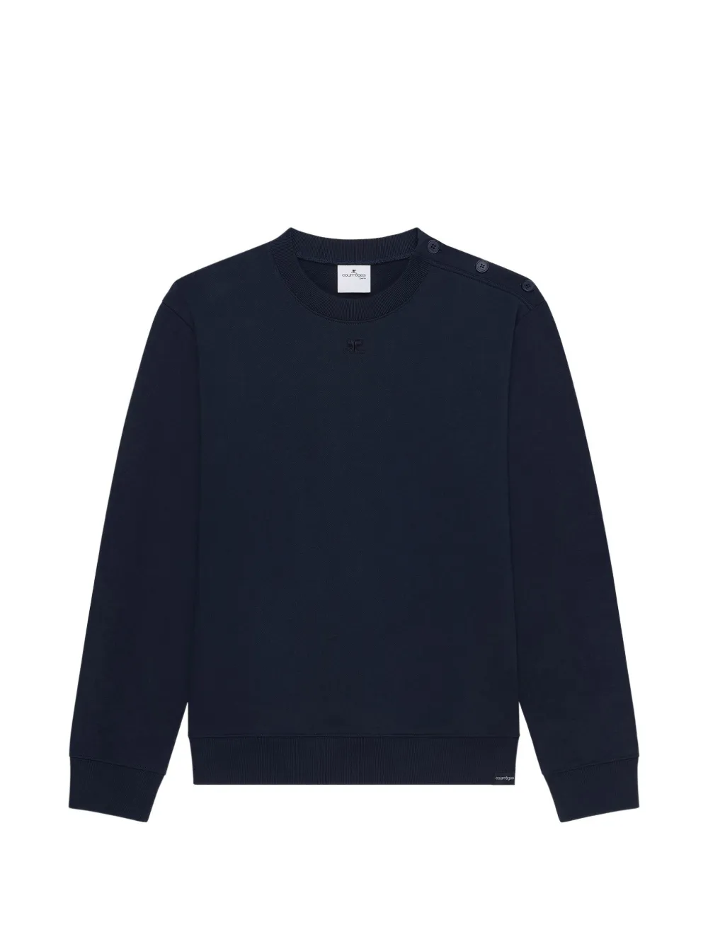 Courrèges Fleece sweater met knopen Blauw