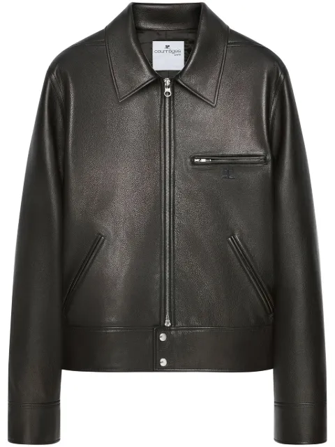 Courrèges zip-up leather jacket