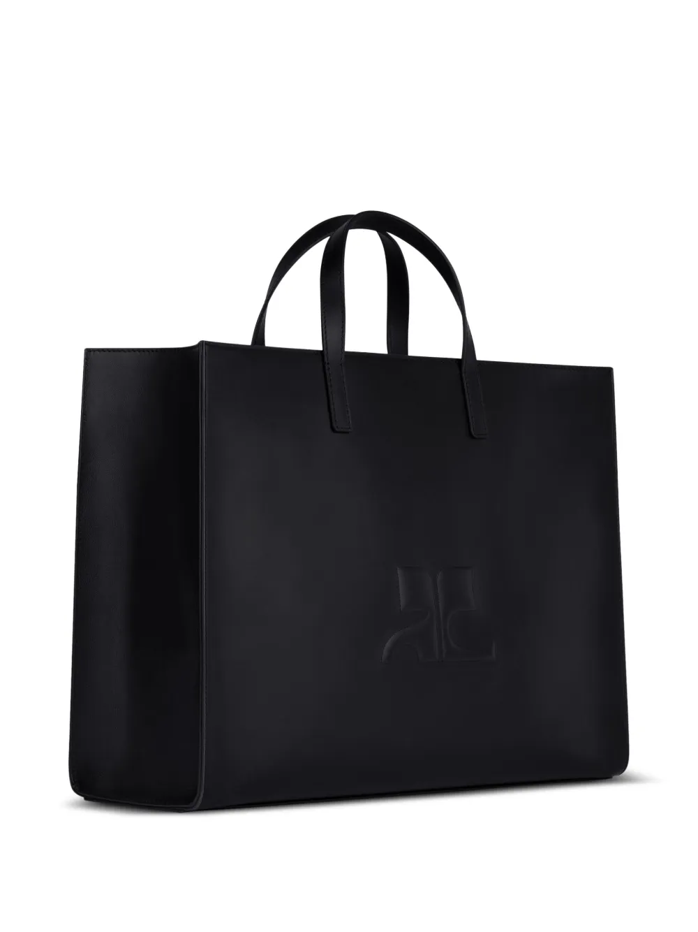 Shop Courrèges Heritage Tote Bag In Schwarz