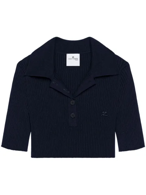 Courrèges playera tipo polo tejida