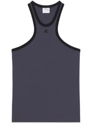 Courrèges ロゴ トップ | ブラック | FARFETCH JP