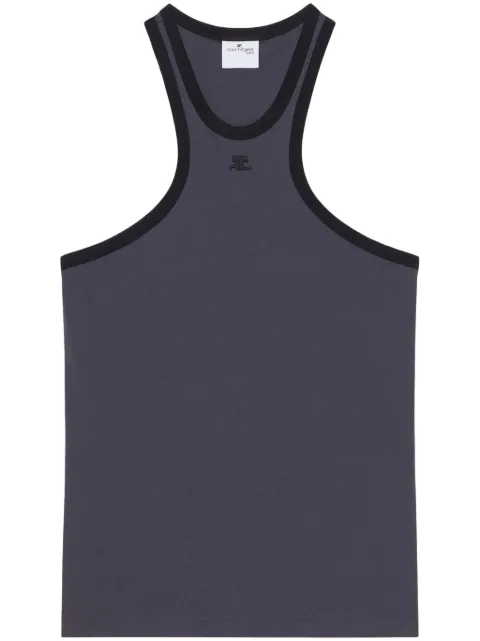 Courrèges contrasting-trim scuba tank top