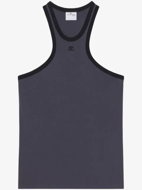 Courrèges contrasting-trim scuba tank top