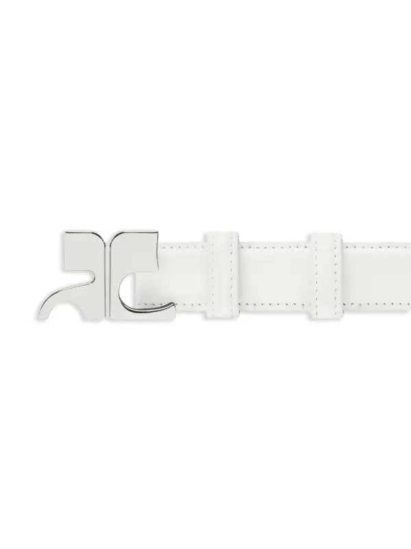 COURRÈGES ホワイトレザーベルト Courrèges AC レザーベルト | ホワイト | FARFETCH JP