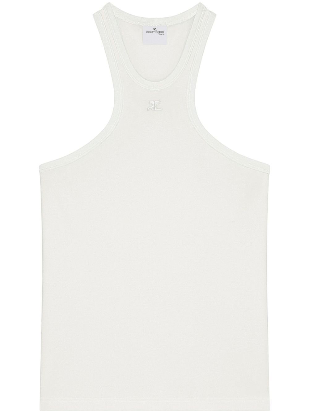 Courrèges scuba-jersey tank top - White