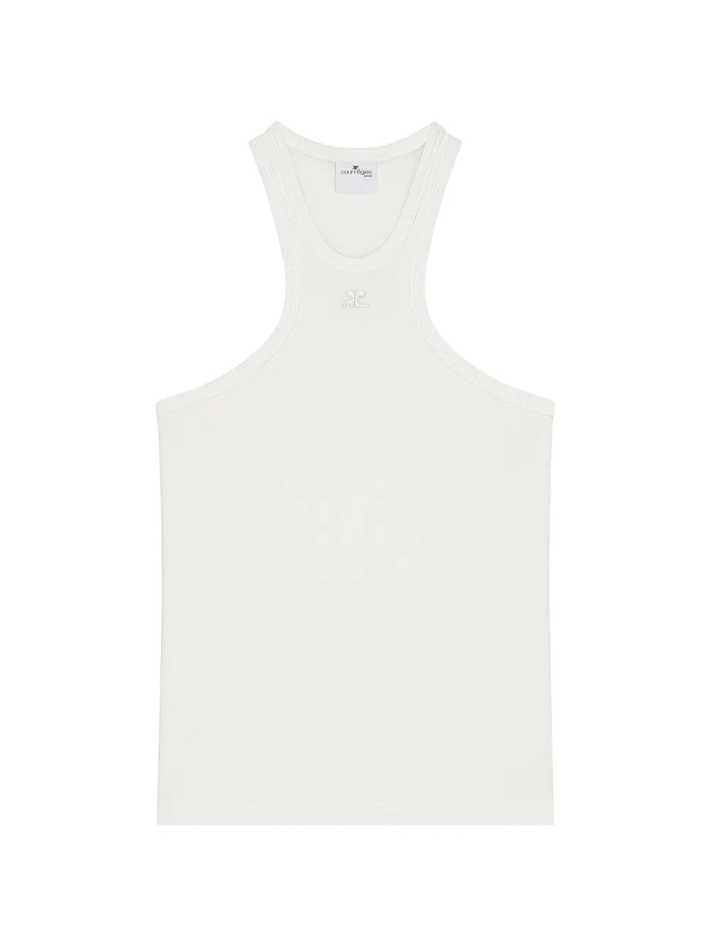 Courrèges Scuba jersey tanktop Wit