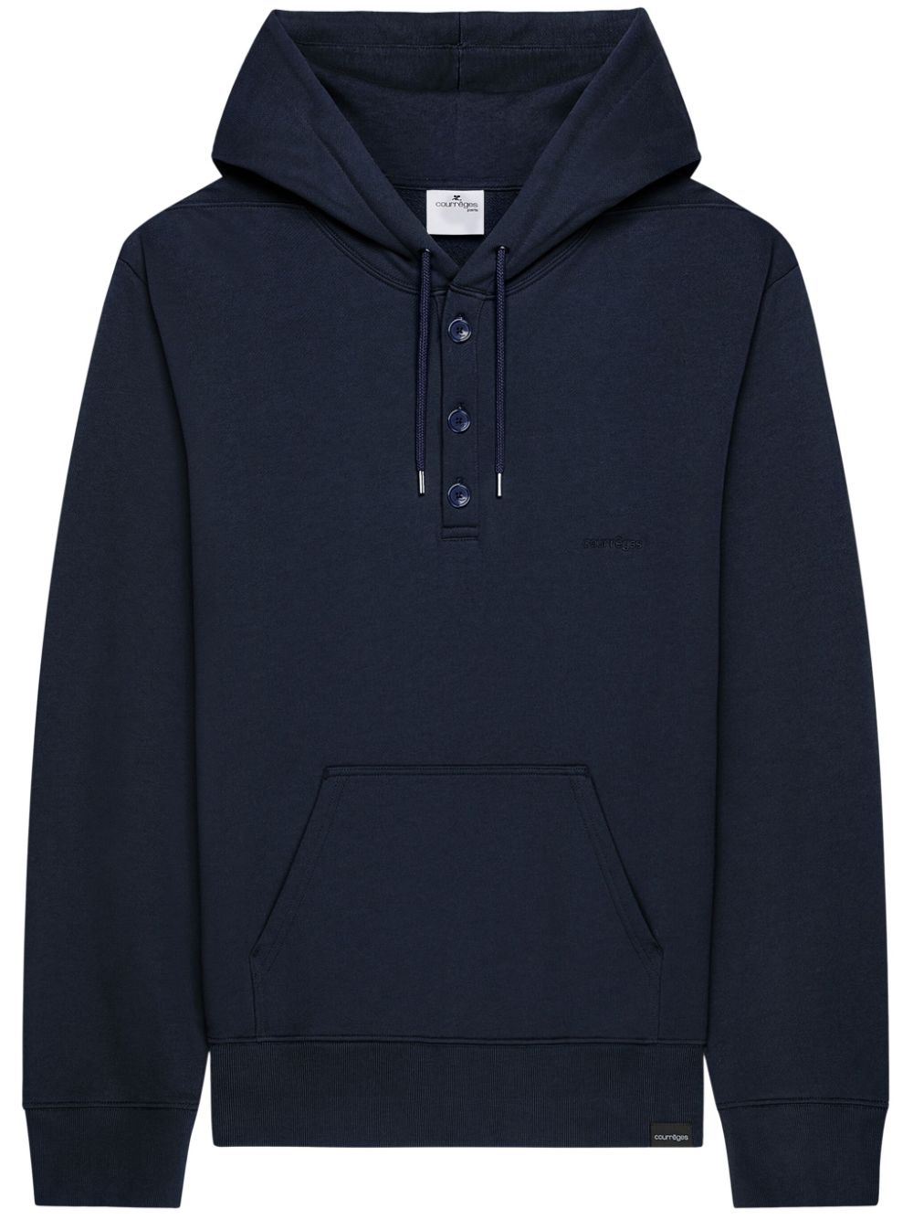 Courrèges buttoned hoodie