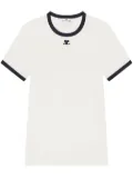 Courrèges Signature contrast T-shirt - White