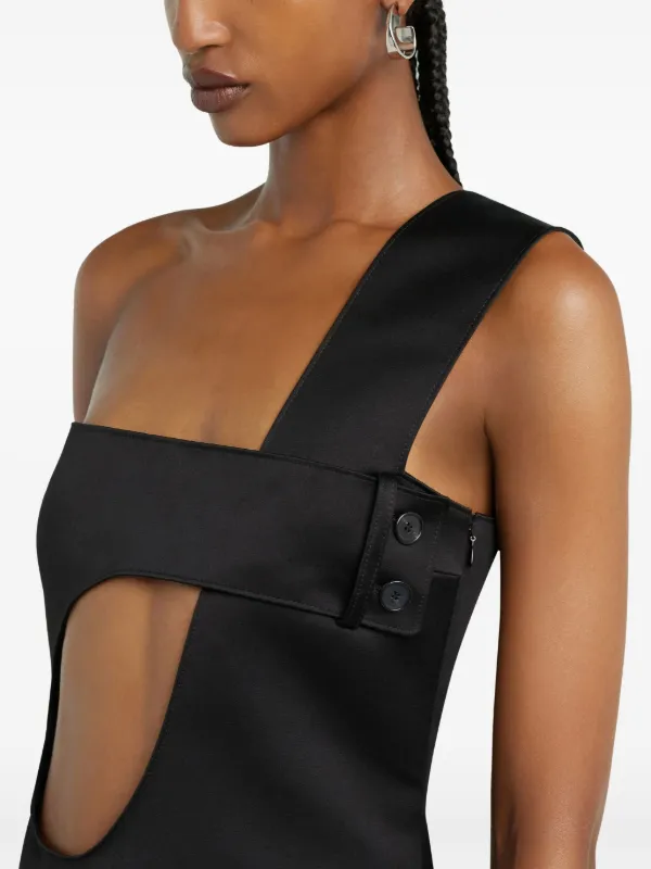 courreges cut out dress Rib Knit Cut Out Dress - Black - M