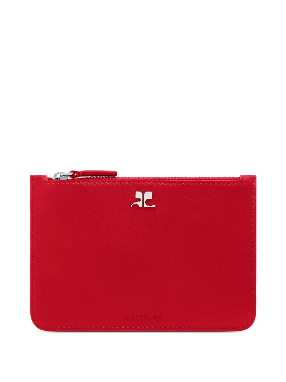 Courrèges portefeuille en cuir - Rouge