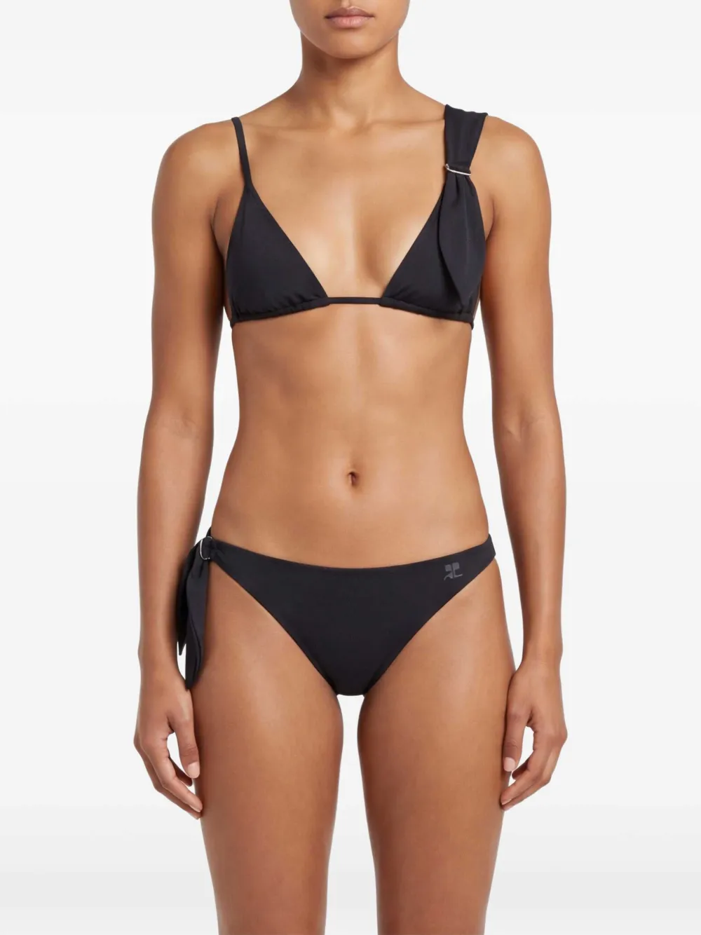 Courrèges Bikini verfraaid met sjaal Zwart