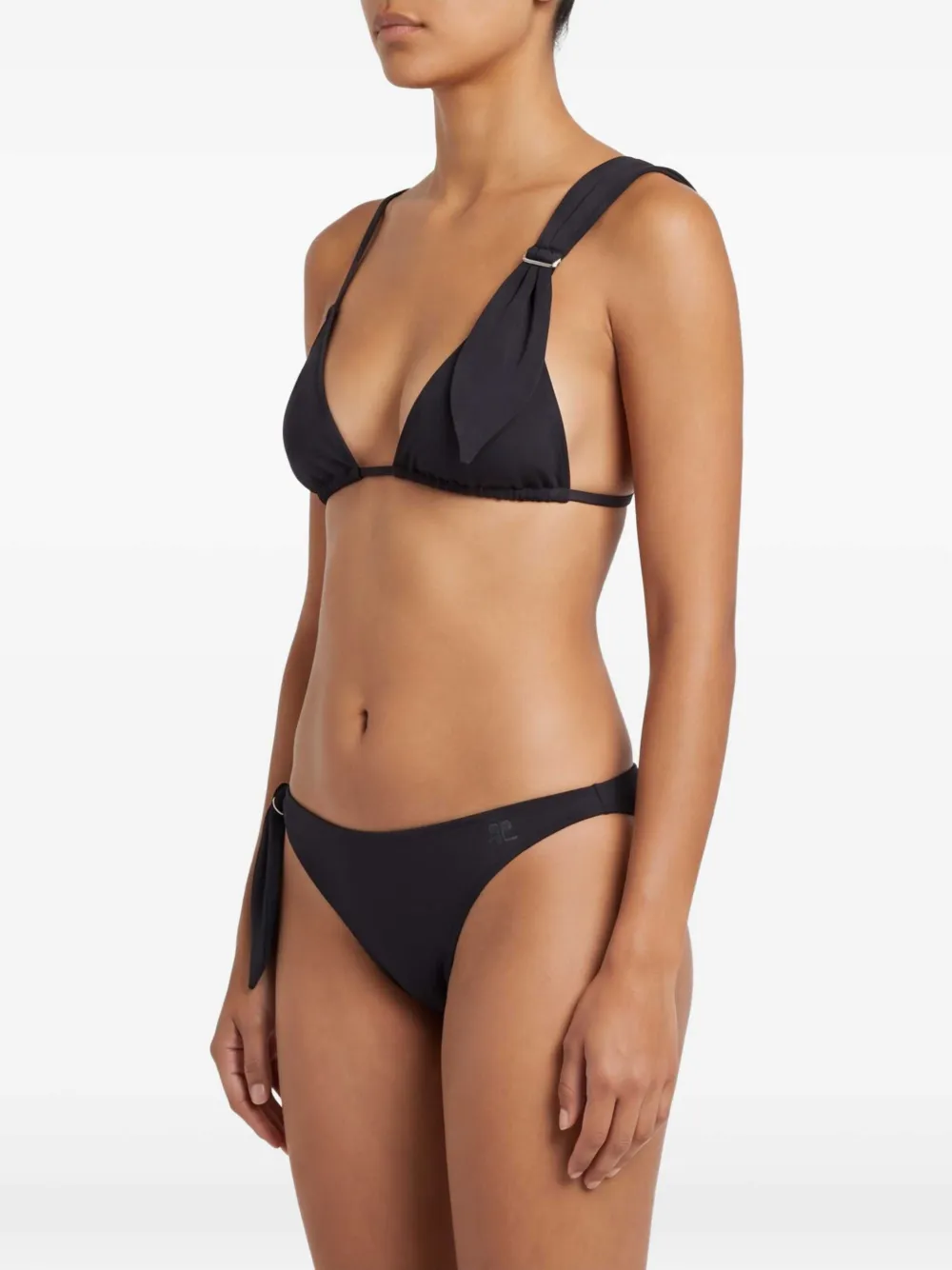 Courrèges Bikini verfraaid met sjaal Zwart