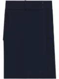 Courrèges belted slit skirt - Blue