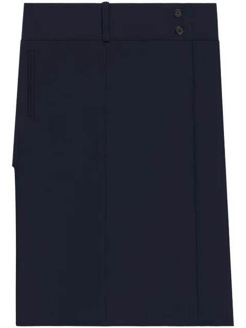 Courrèges belted slit skirt 