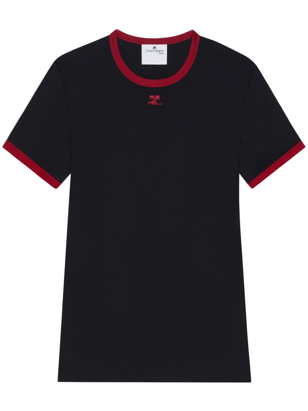 Courrèges Signature Contrast T-shirt Zwart