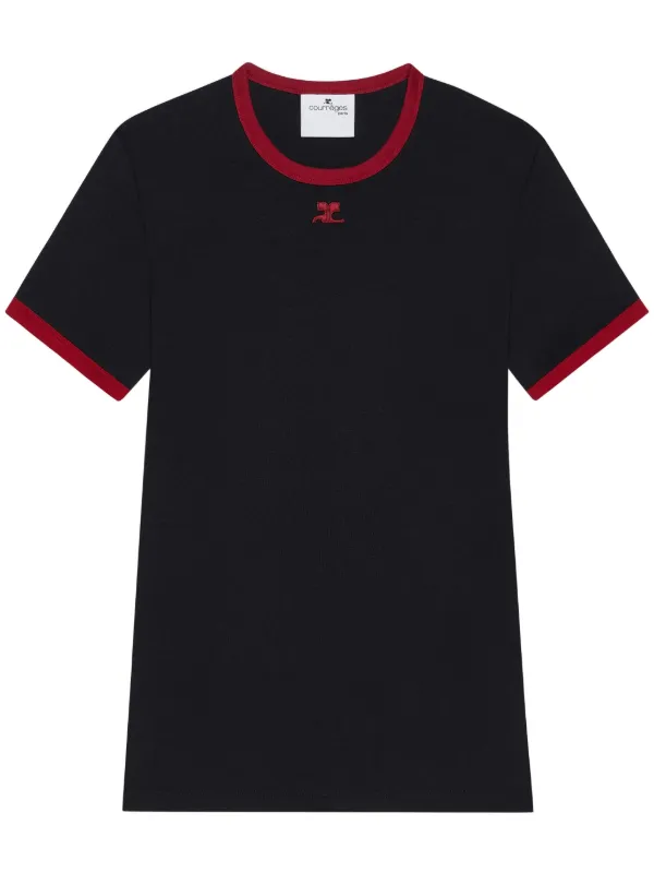 Courreges Tシャツ 125JTS017JS0203 SIGNATURE CONTRAST T-SHIRT クレージュ courreges Courreges Tシャツ 125JTS017JS0203