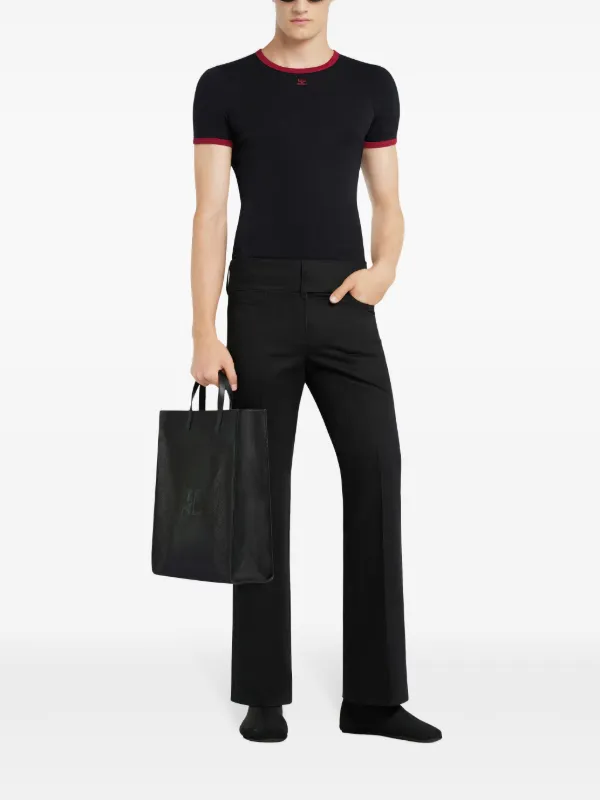 Tシャツ・カットソー Courreges Signature Polo - Courreges - Cotton - Black 27046757_57129087_600.jpg