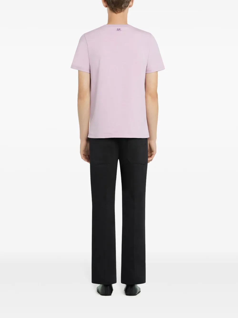 Courrèges T-shirt met logoprint Roze