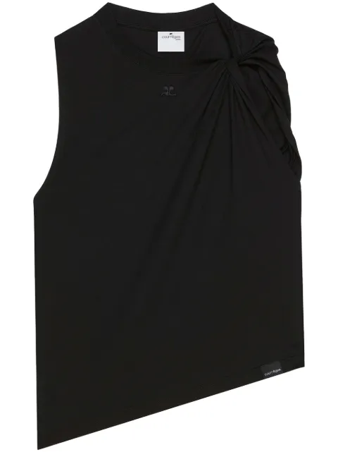 Courrèges camiseta con diseño retorcido